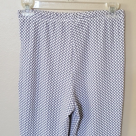 Altar'd State Womens Navy Gingham Puff Sleeve Flare Pant Two Piece Set - Size XS - Picture 11 of 13